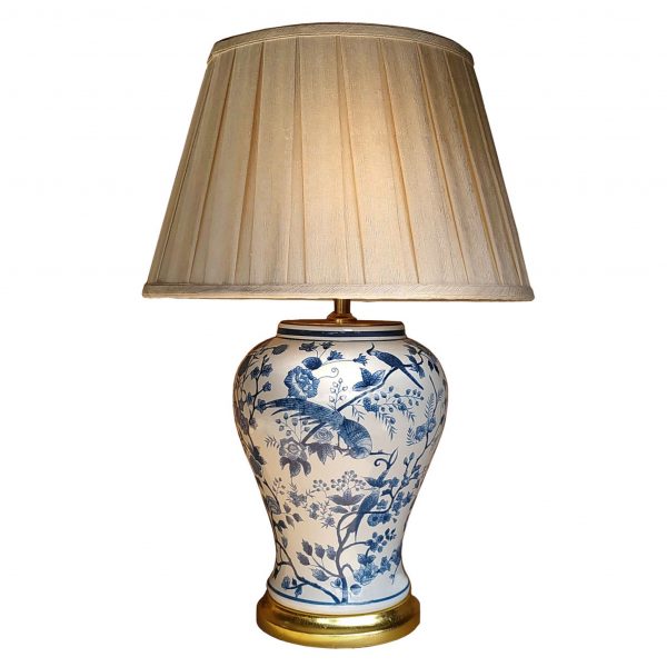 Tropical Birds Vase Lamp